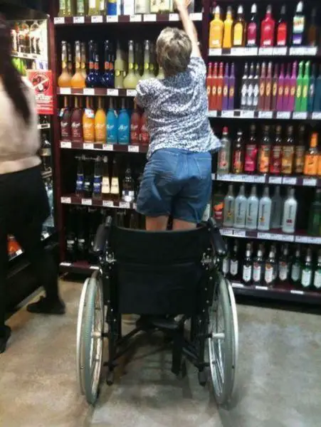 its a miracle alcohol wheel chair